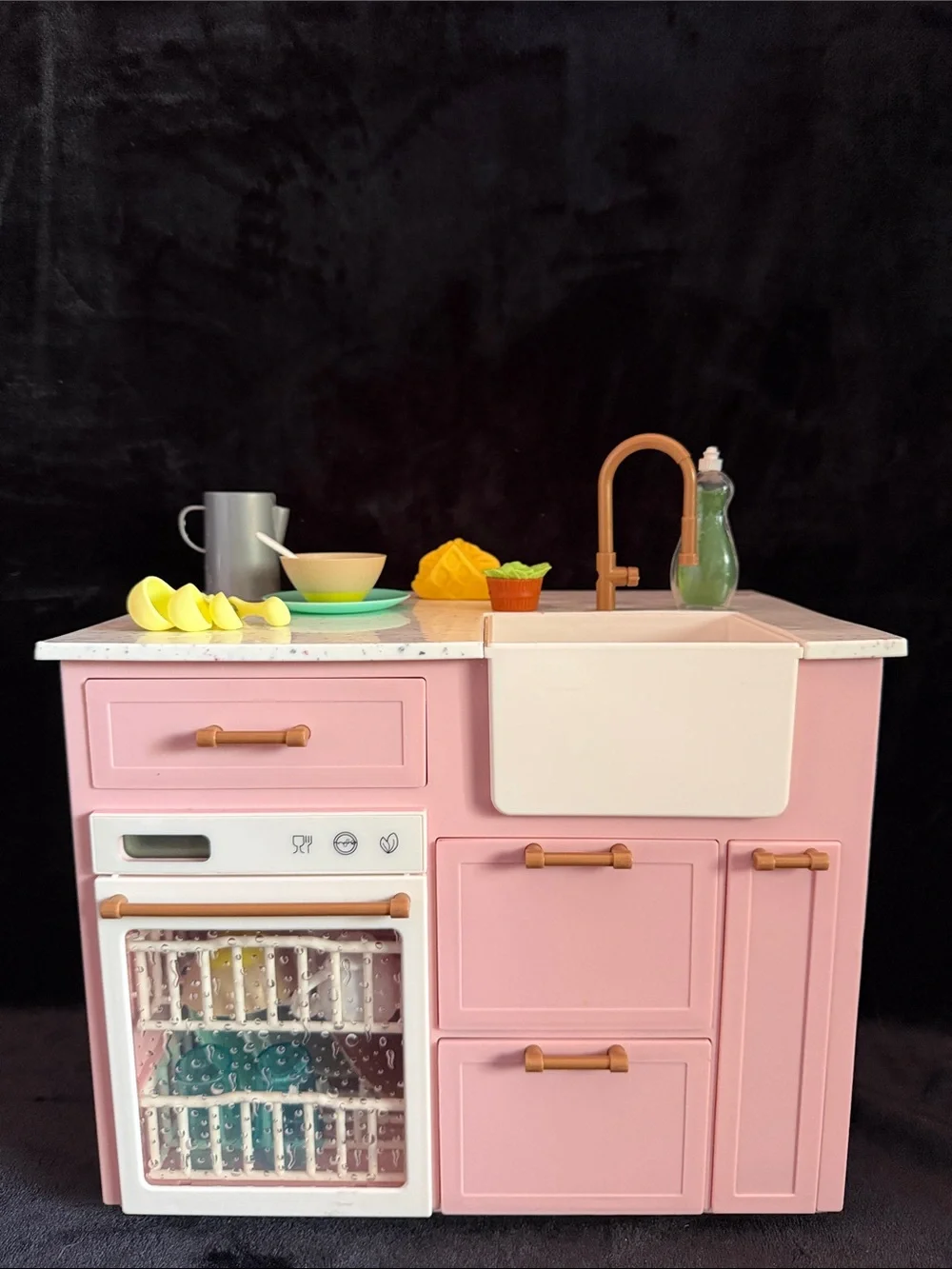 Our Generation Kitchen Cooking Island Playset Sink  Dishwasher for 18” Dolls